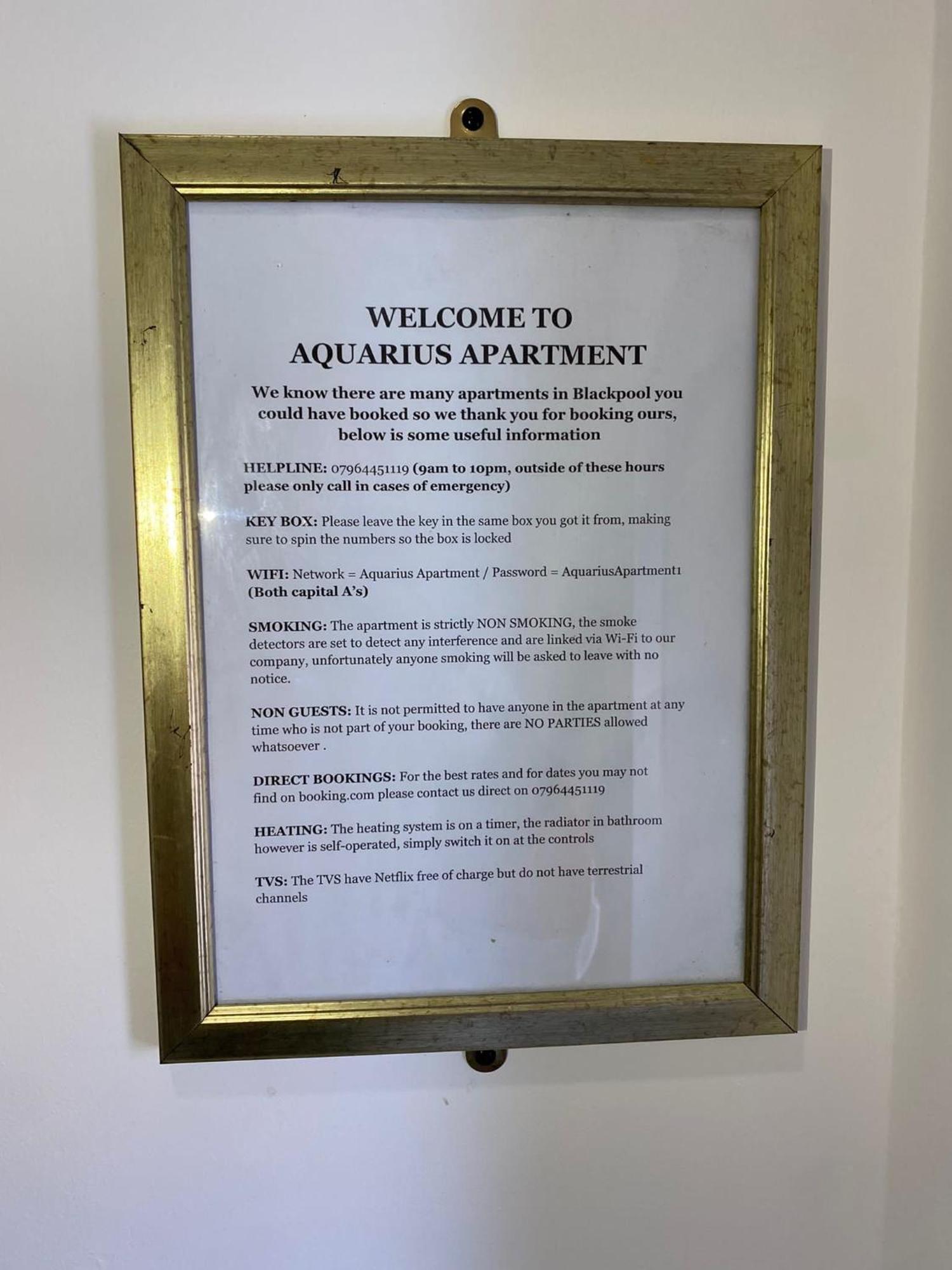 Aquarius Apartment - Sea View - Sleeps Seven แบล็คพูล ภายนอก รูปภาพ